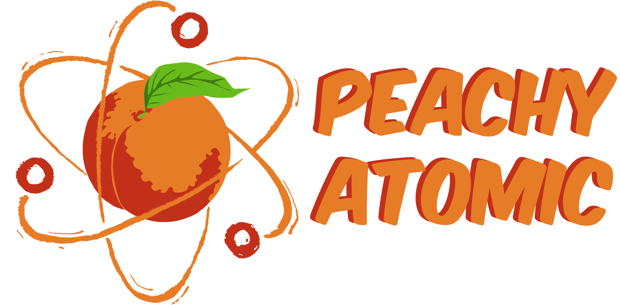 PeachyLogo_Words_Orange_RaisedLetters